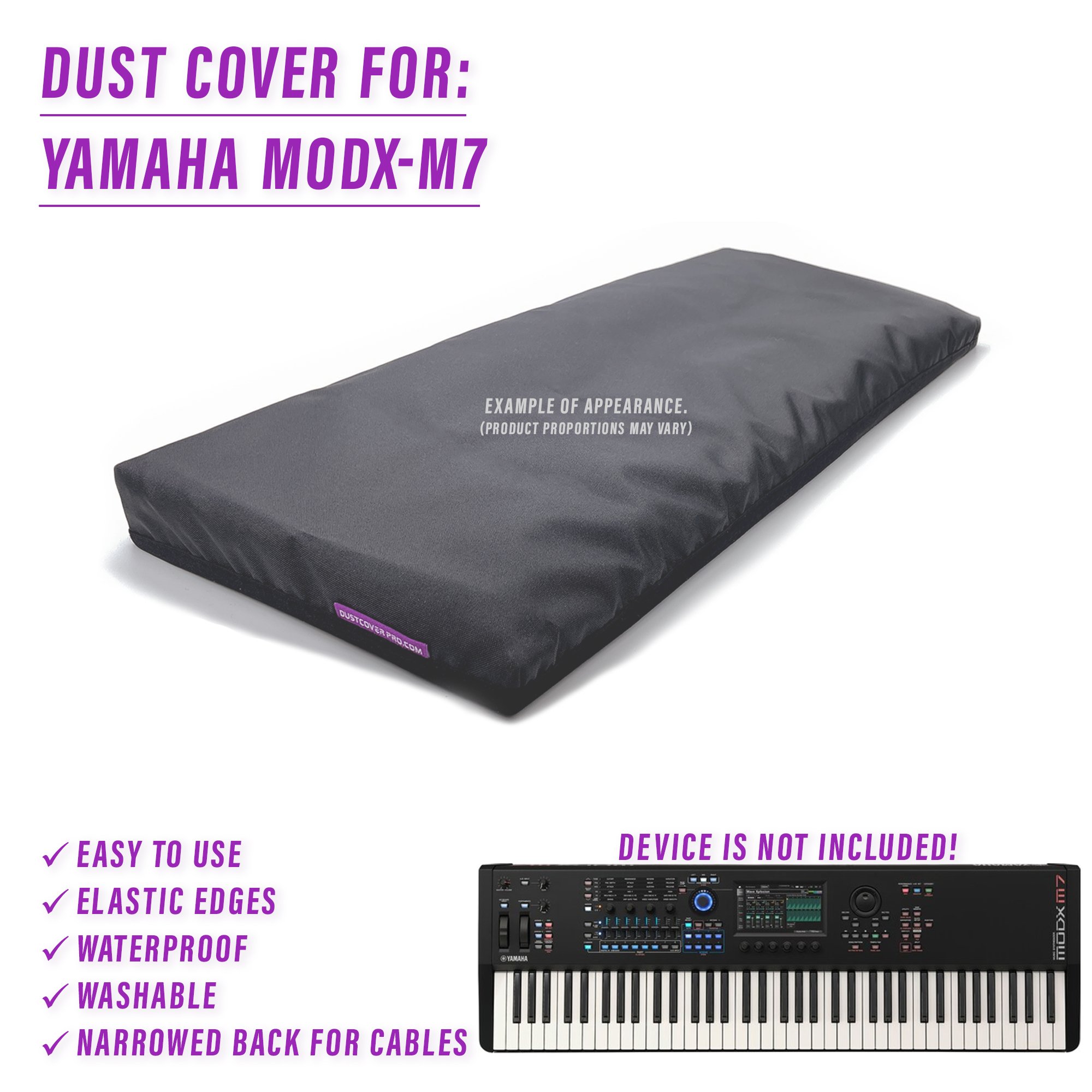 dust cover dustcover dustcoverpro elastic synth synth protection water resistant waterproof yamaha m7 modix m7 modx-m7 yamaha modx m7
