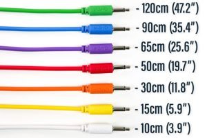 5 pcs Modular Eurorack PATCH CABLE - ORANGE 30cm - 3.5mm Mono - TS Jack 3 modular patch cable lot of colors lenghts st3nD