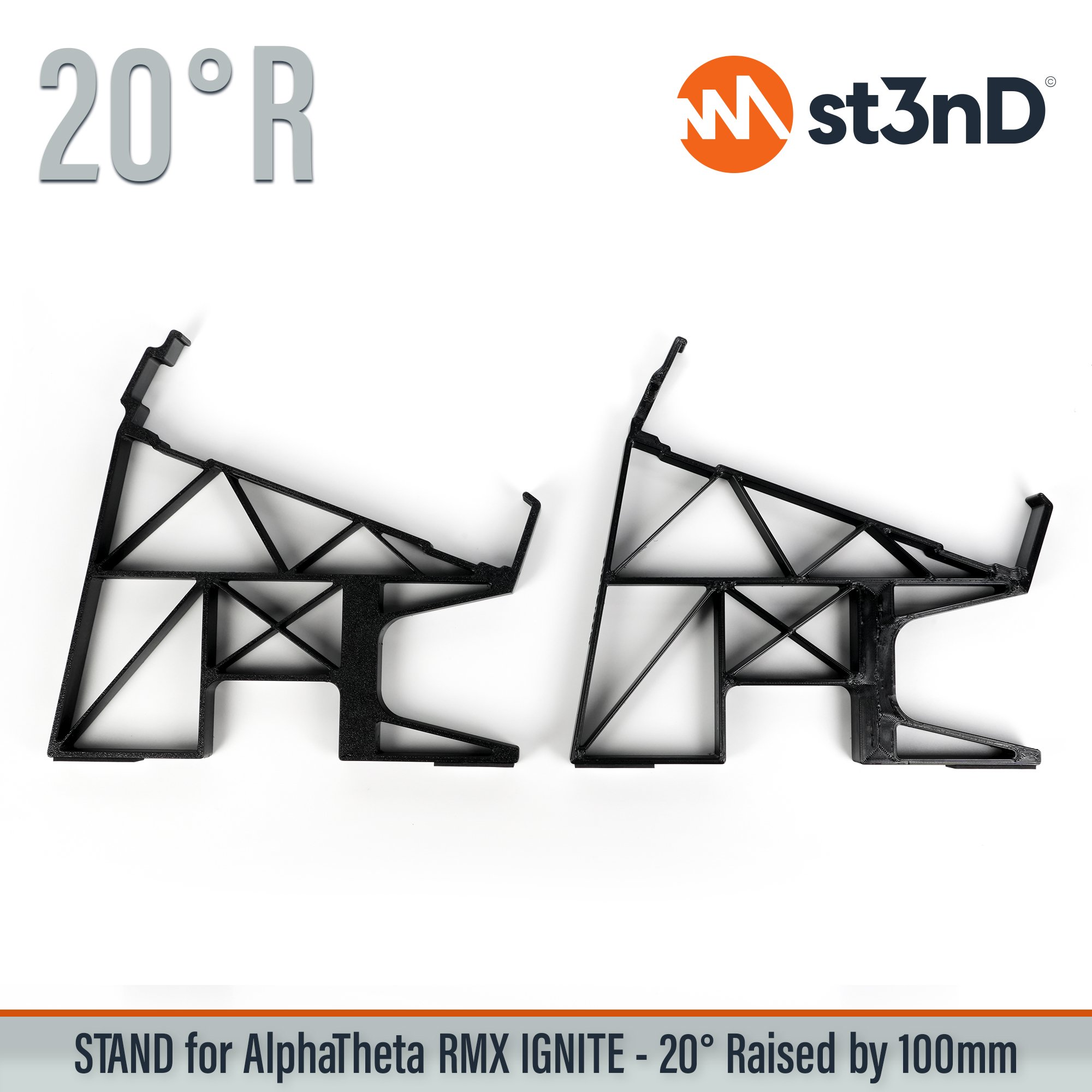 AlphaTheta, alphatheta rmx, dj device, dj effector, dj equipment, ignite, Pioneer DJ, pioneer dj rmx, pioneer ignite, portable, RMX-Ignite, st3nD, stable, stand, strong, sturdy, tilted, raised, elevated, djriser, dj raiser