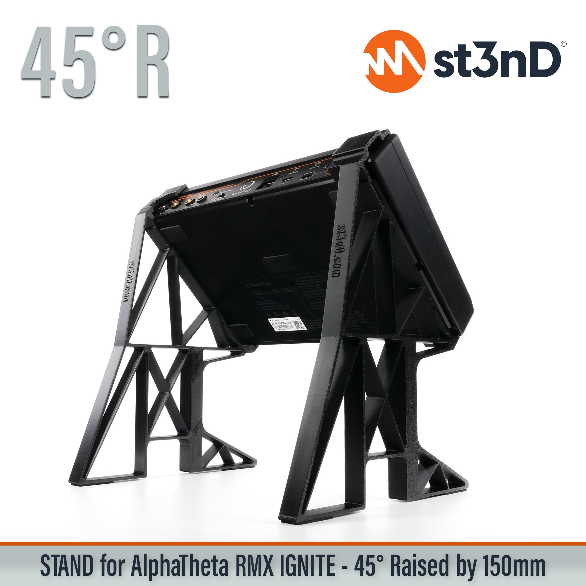 AlphaTheta, alphatheta rmx, dj device, dj effector, dj equipment, ignite, Pioneer DJ, pioneer dj rmx, pioneer ignite, portable, RMX-Ignite, st3nD, stable, stand, strong, sturdy, tilted, raised, elevated, djriser, dj raiser