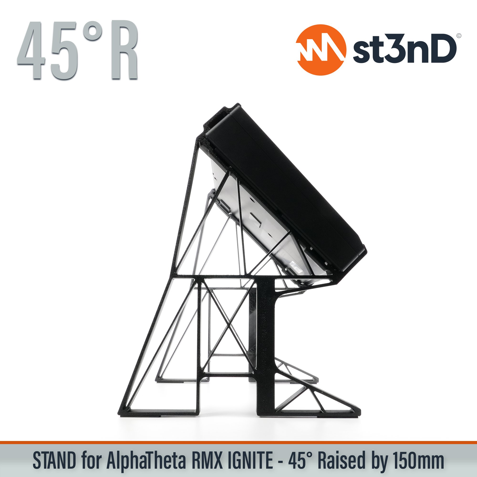 AlphaTheta, alphatheta rmx, dj device, dj effector, dj equipment, ignite, Pioneer DJ, pioneer dj rmx, pioneer ignite, portable, RMX-Ignite, st3nD, stable, stand, strong, sturdy, tilted, raised, elevated, djriser, dj raiser